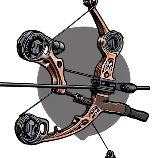 A Compound Bow Drawing For A Man's