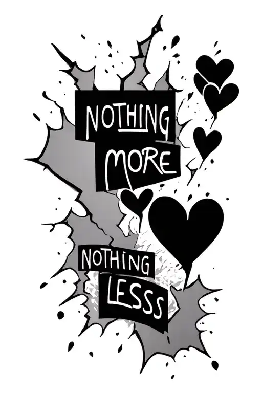 Nothing More Nothing Less Text With Broken Hearts