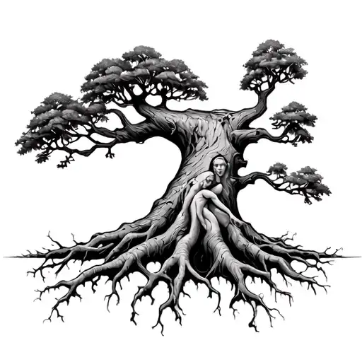 Adam And Eve Tree Of Life Tree Roots