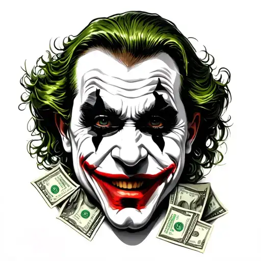 Joker Face Money Ha Ha Ha Tattoo idea