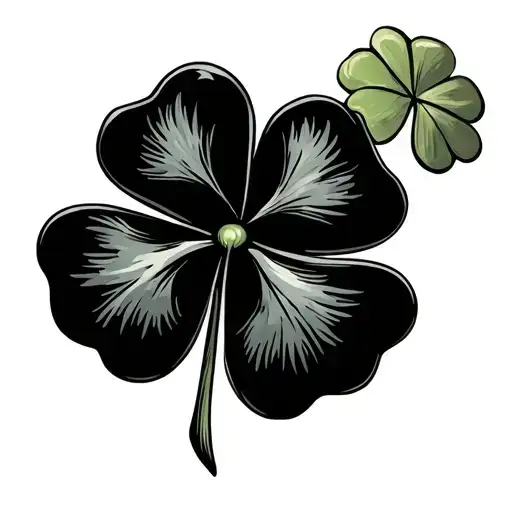 A Climbing Quickdraw And A 4 -Leaf Clover And A