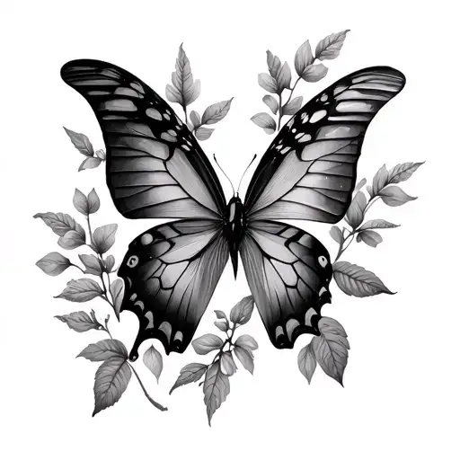 Butterfly And Cardinal