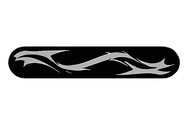 Tribal Writings Wrist Band Tattoo Design