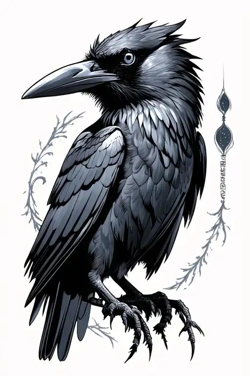 Raven With A Long Dreamcacher