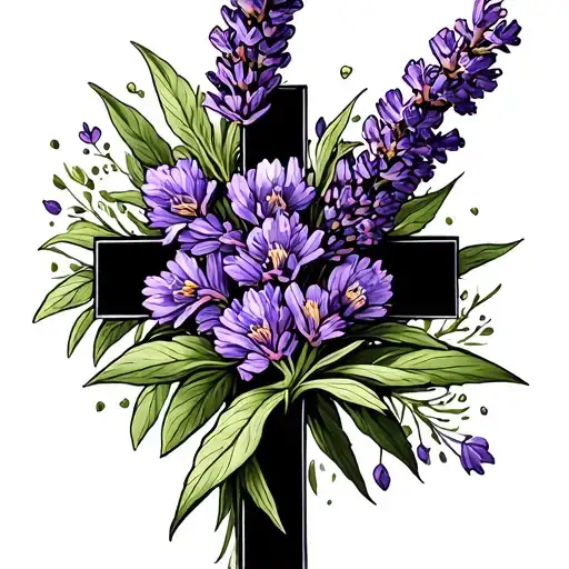 Lavender Wrapped Together Making A Cross