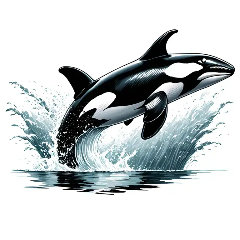 Orca Jumping Out Of Water