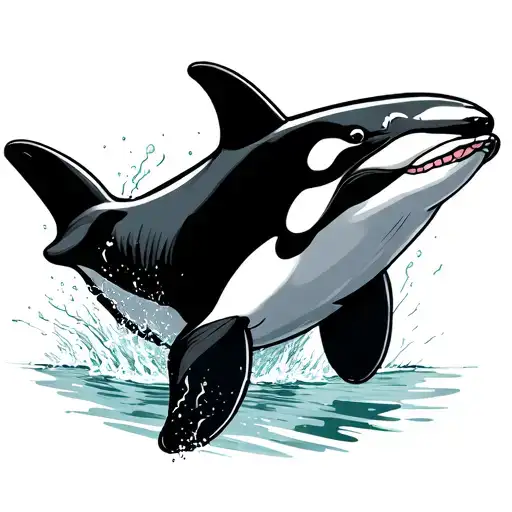 Orca Jumping Cute