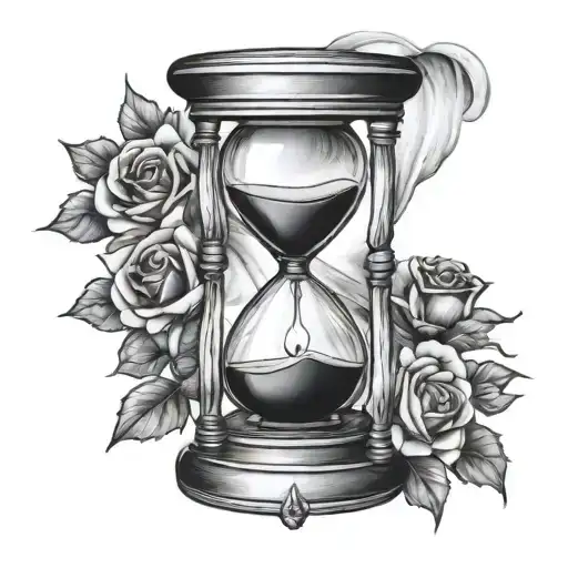 Hourglass And Candle