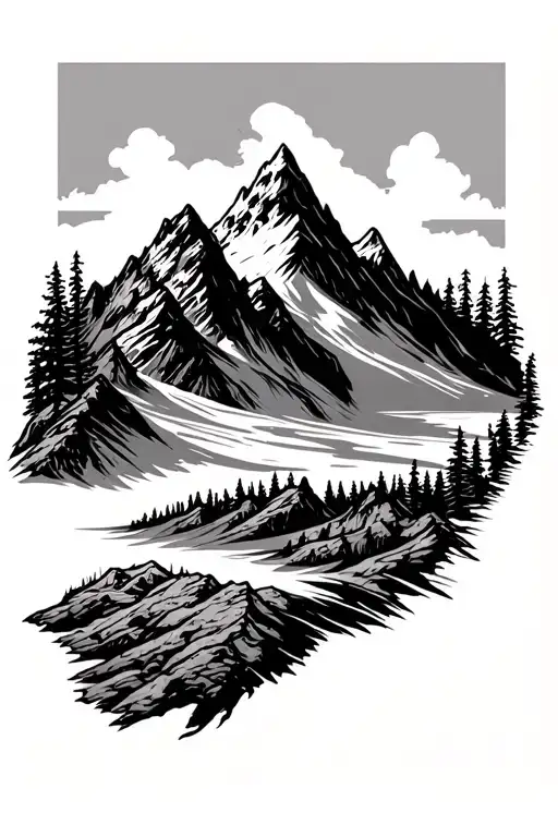 Microchip Infused Sawtooth Mountain