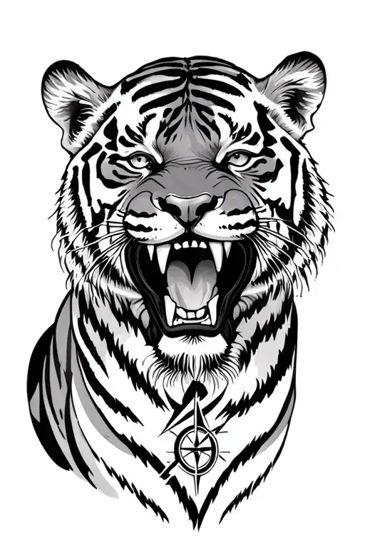 Grin Tiger And Compass