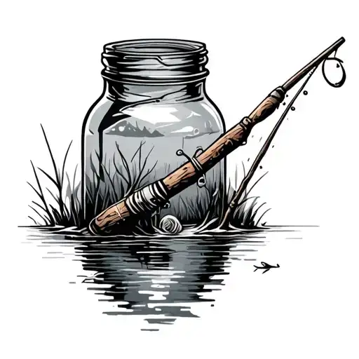 Hunting Fishing Moonshine Jar