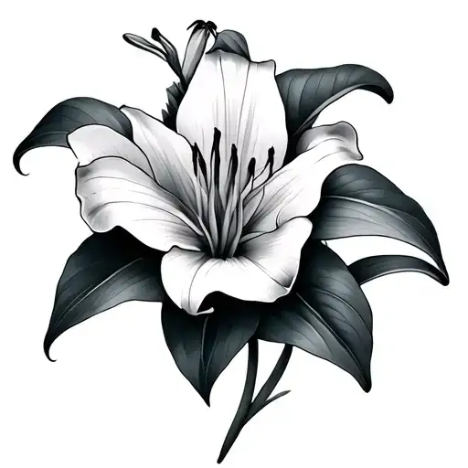 Lily Flower Intertwined