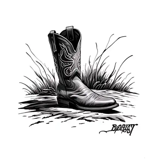 Cowboy Boot Tattoo idea
