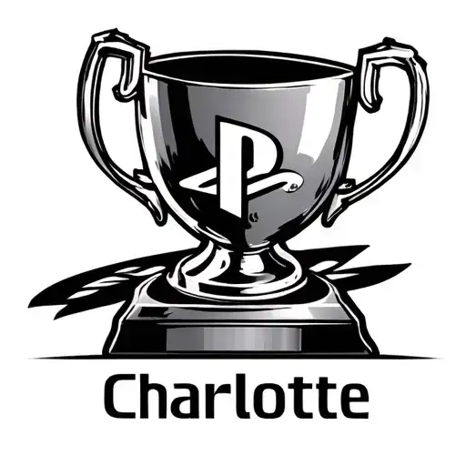 Playstation Platinum Trophy With Thr Name Charlotte On The Bottom