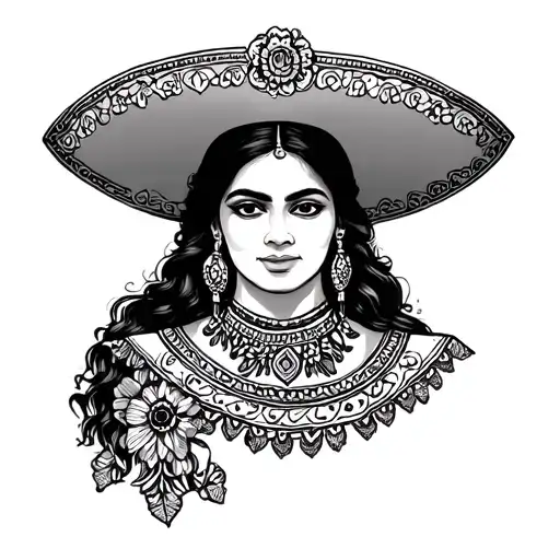 Mexican Charra Tattoo idea