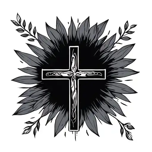 Minimalist Cross And Dates