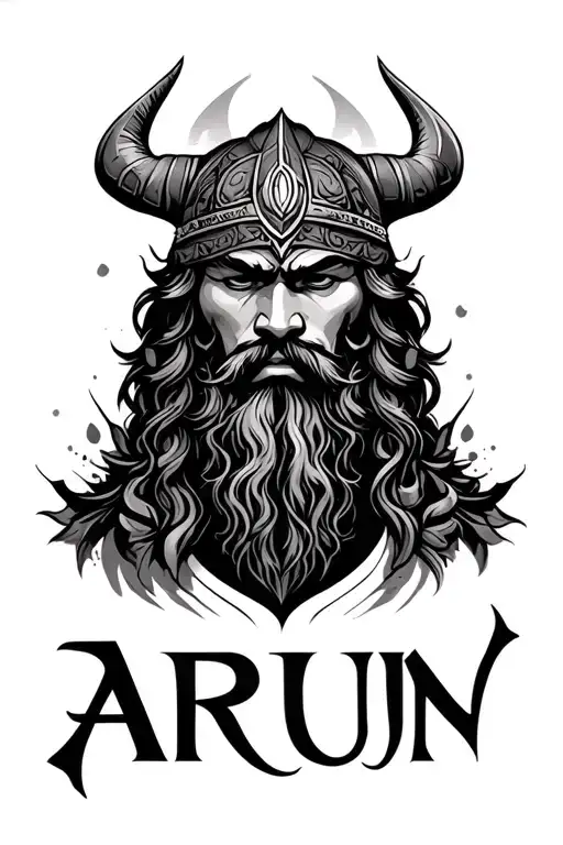 Arjun Vibe Check Japenese And Vikings Symbols