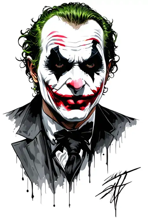 Based Off The Joker Face Tattoo idea