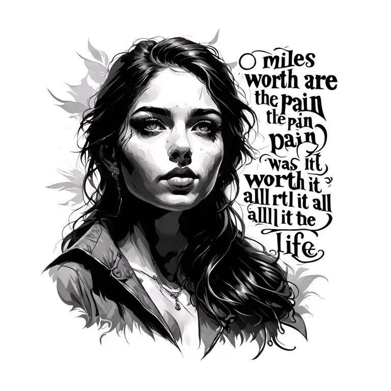 The Miles Are Worth The Pain The Pain Was Worth It All It All Worth The Life Tattoo idea