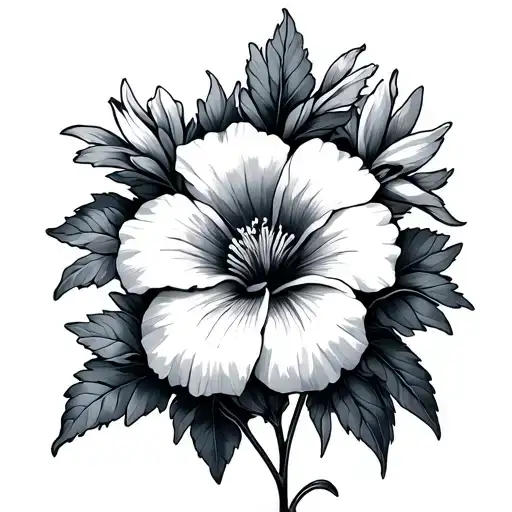 Morning Glory And Aster