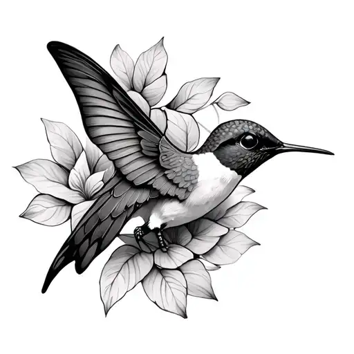 Hummingbird And Butterfly