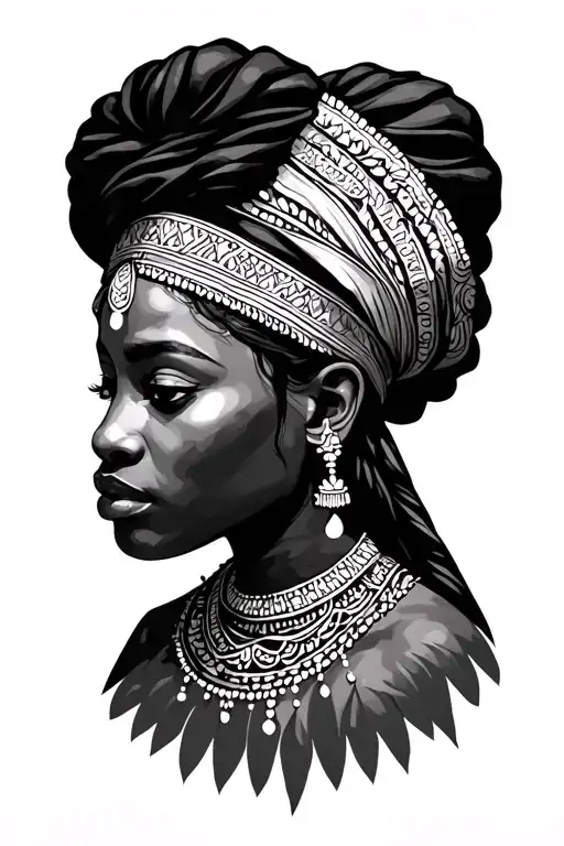 African High Priestess Tattoo idea