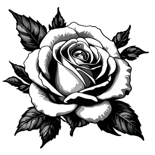 Fine Line Rose Flower