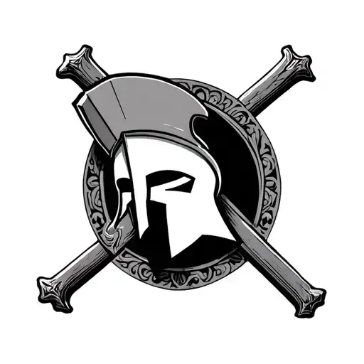 Spartan With A Cross Tattoo idea