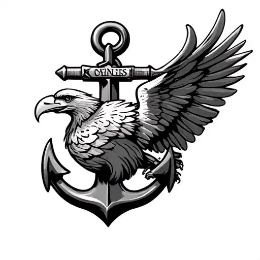 Marine Corps Eagle Goble And Anchor And Jesus