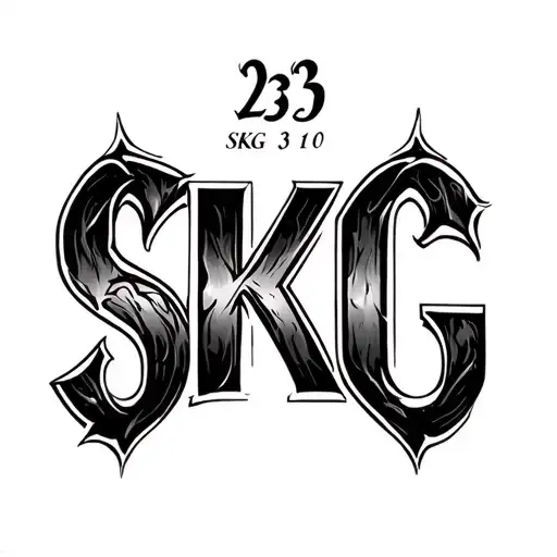 The Numbers 2 3 1 0 Together With The Letters Skg