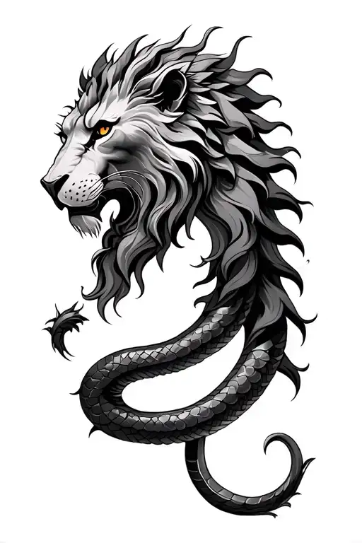 Gnostic Lion Headed Serpent