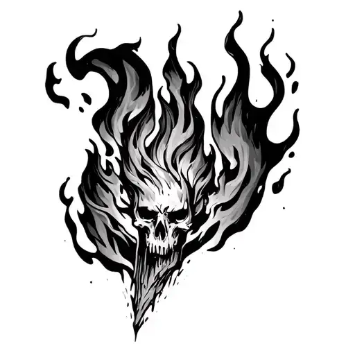 Destiny To Be Strike By Desire Into Flames And Arm Band