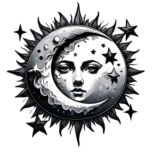 Sun And Moon And Stars