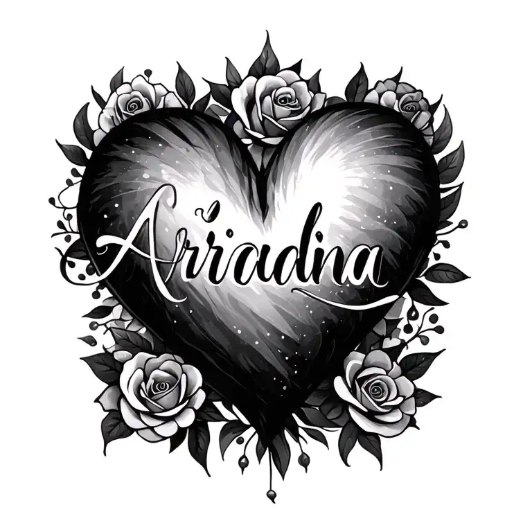 Ariadna In Cursive Writing With A Heart Shape