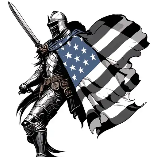 Knight American Flag