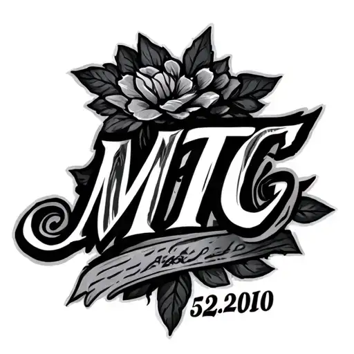 Mtc In Script Font With The Date 5-22-2010 Underneath No Other Embellishments