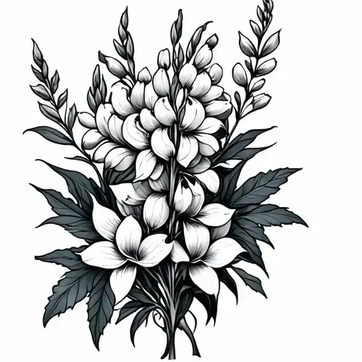 Art Nouveau Floral Lupine