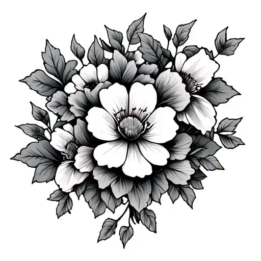 Vines Going Up Arm Down Shoulder Blade And Creeping Up Neck With Flowers 1 Flower Being Wilted