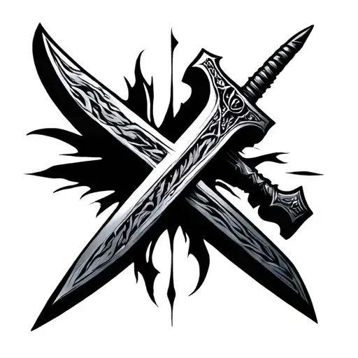 Cross In Shape Of Sword