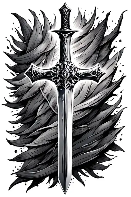 Cross In Shape Of Sword