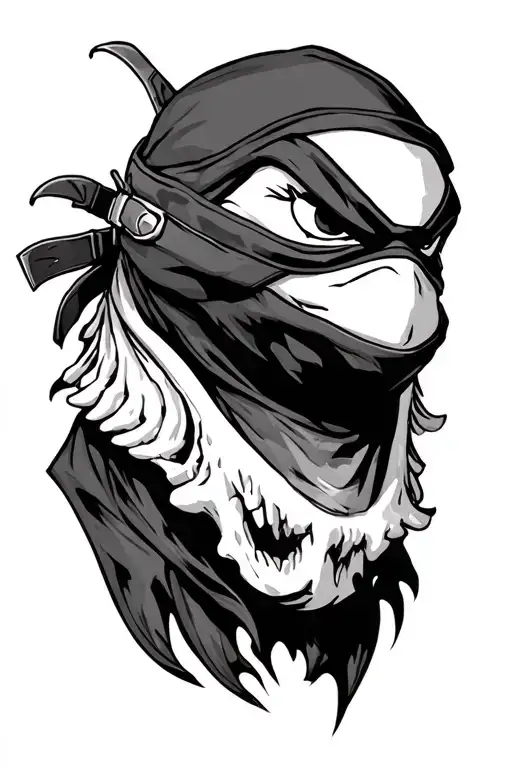 Ghost With Ninja Turtle Mask