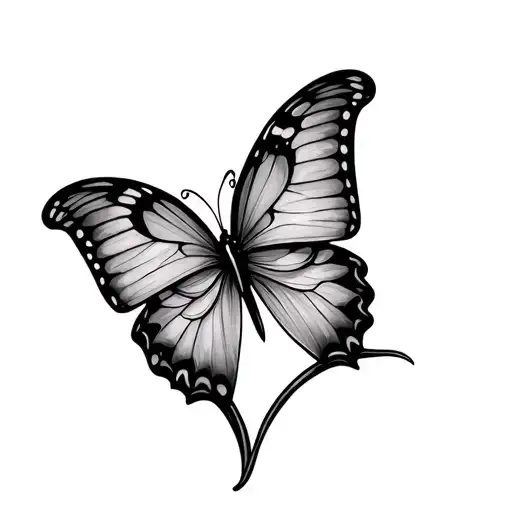 Butterfly In The Shape Of Love Heart