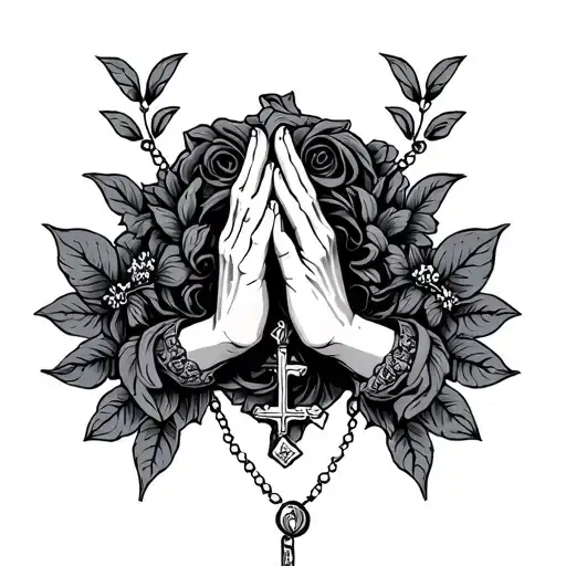 Rosary Praying Hands