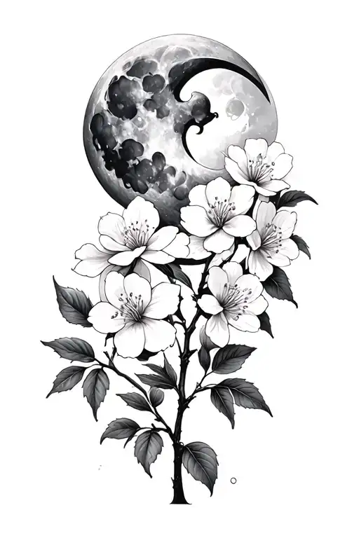 Sun And Moon Cherry Blossom