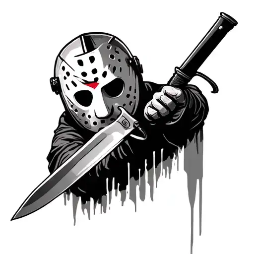 Jason Voorhees Holding A Knife