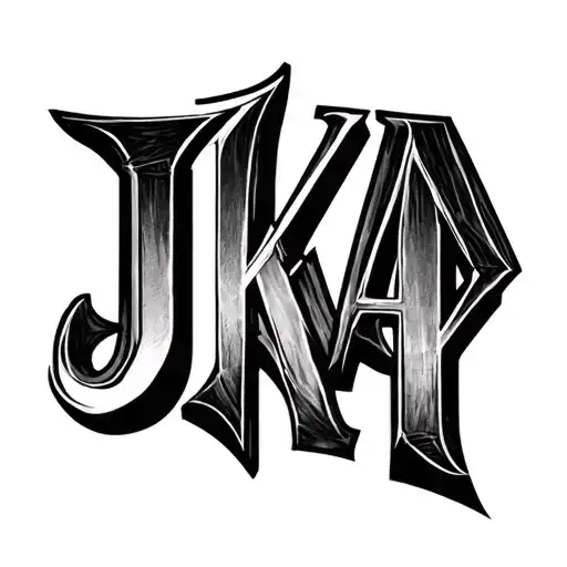 The Letters Jka Tattoo Design Idea