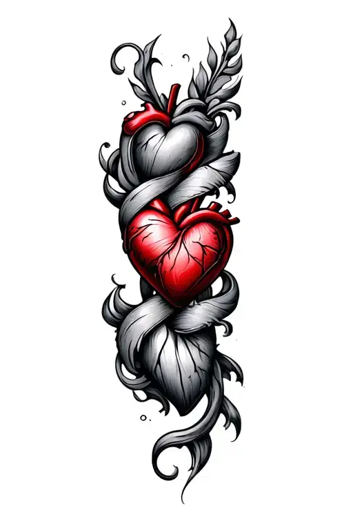 M And Heart Symbol Intertwined