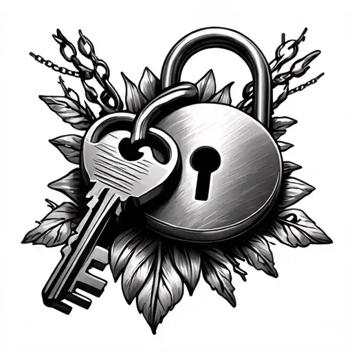 Key And Lock Necklace