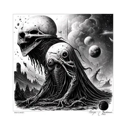 Lovecraft Dark Space Sci Fi Scene