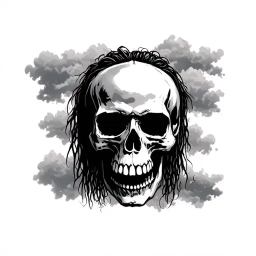 Suicideboys G59 Skull Logo With A Cloudy Background